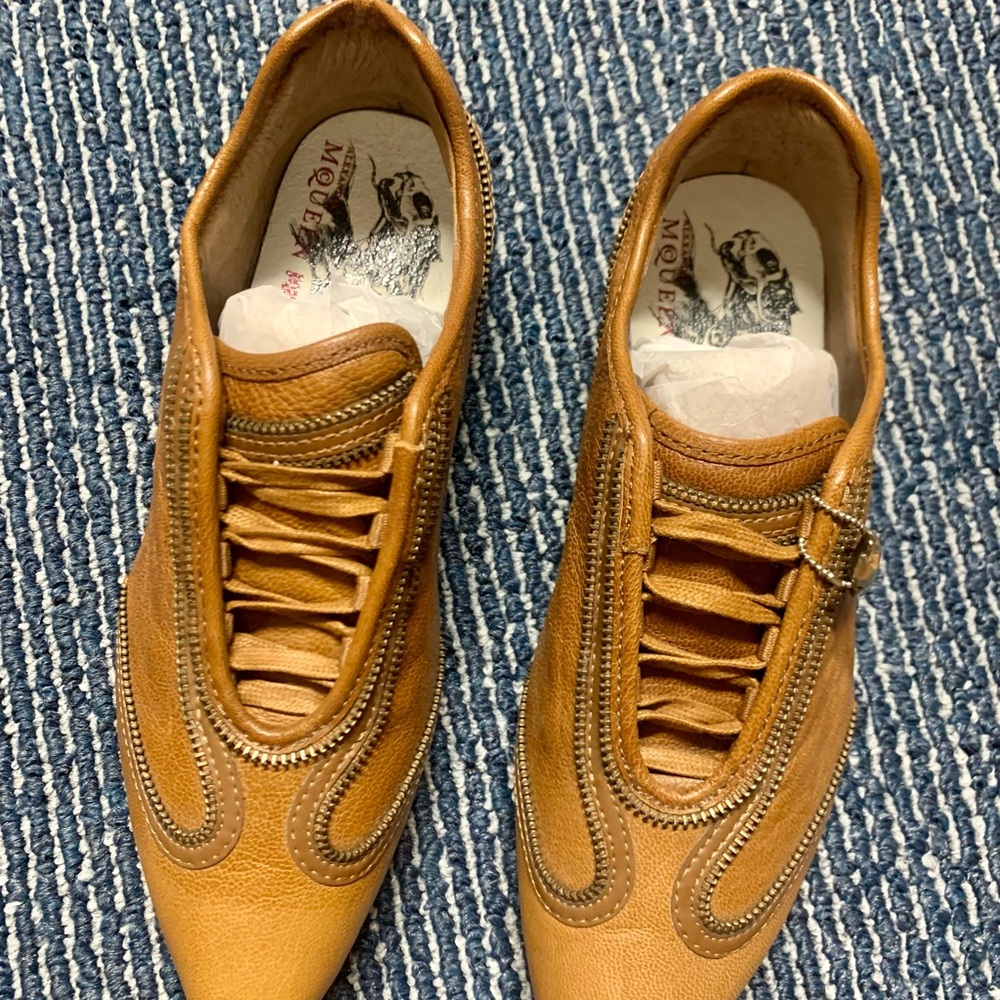 Alexander McQueen + Puma Brown Leather Sneakers